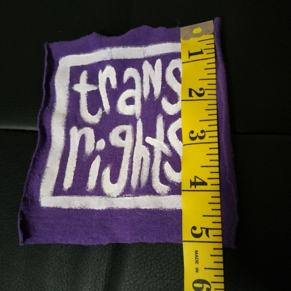 Small Purple Trans Rights Patch - Picture 4 of 4